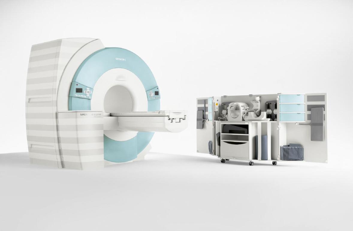 MRT Siemens Magnetom Espree mit Spulenschrank